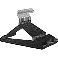 SONGMICS Perchas de Metal Juego de Perchas 20 Unidades- Antideslizantes perchas ropa- 4 mm de diámetro- Ahorro de…